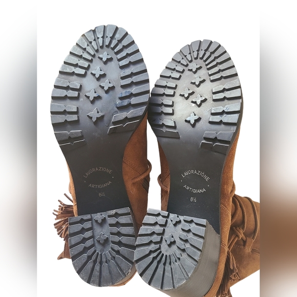 Kennel & Schmenger Gortex Sue Lace Tan Suede Ankle Booties Size 6.5 - Picture 8 of 10